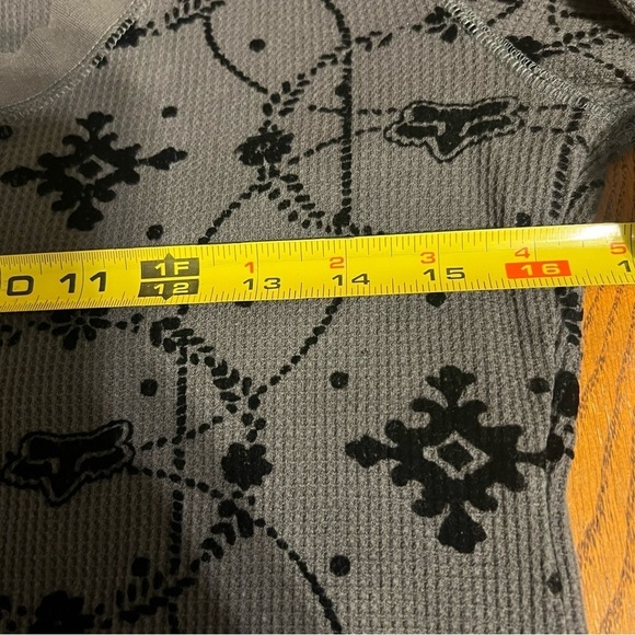 Fox Racing Thermal Henley Top in Mixed Print in Gray Sz L Slim Fit - Picture 12 of 13